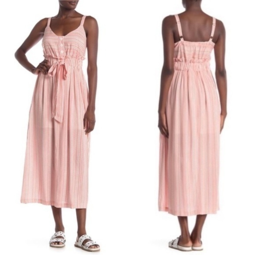 Melloday off white red print paper bag waist dress